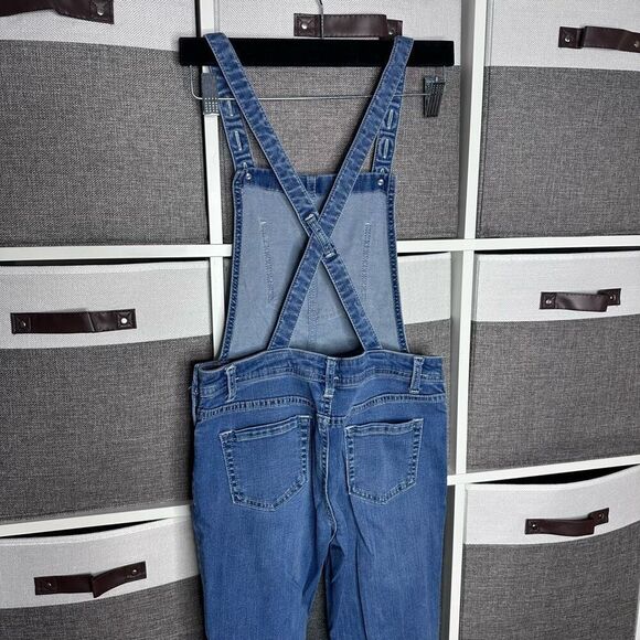 Cat & Jack Overalls Blue Jean Super Stretch Size L 10/12 - Picture 5 of 7